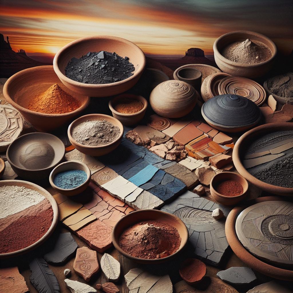 1 Different types of clay used in Southwest pottery.jpg: Southwest USA Shopping