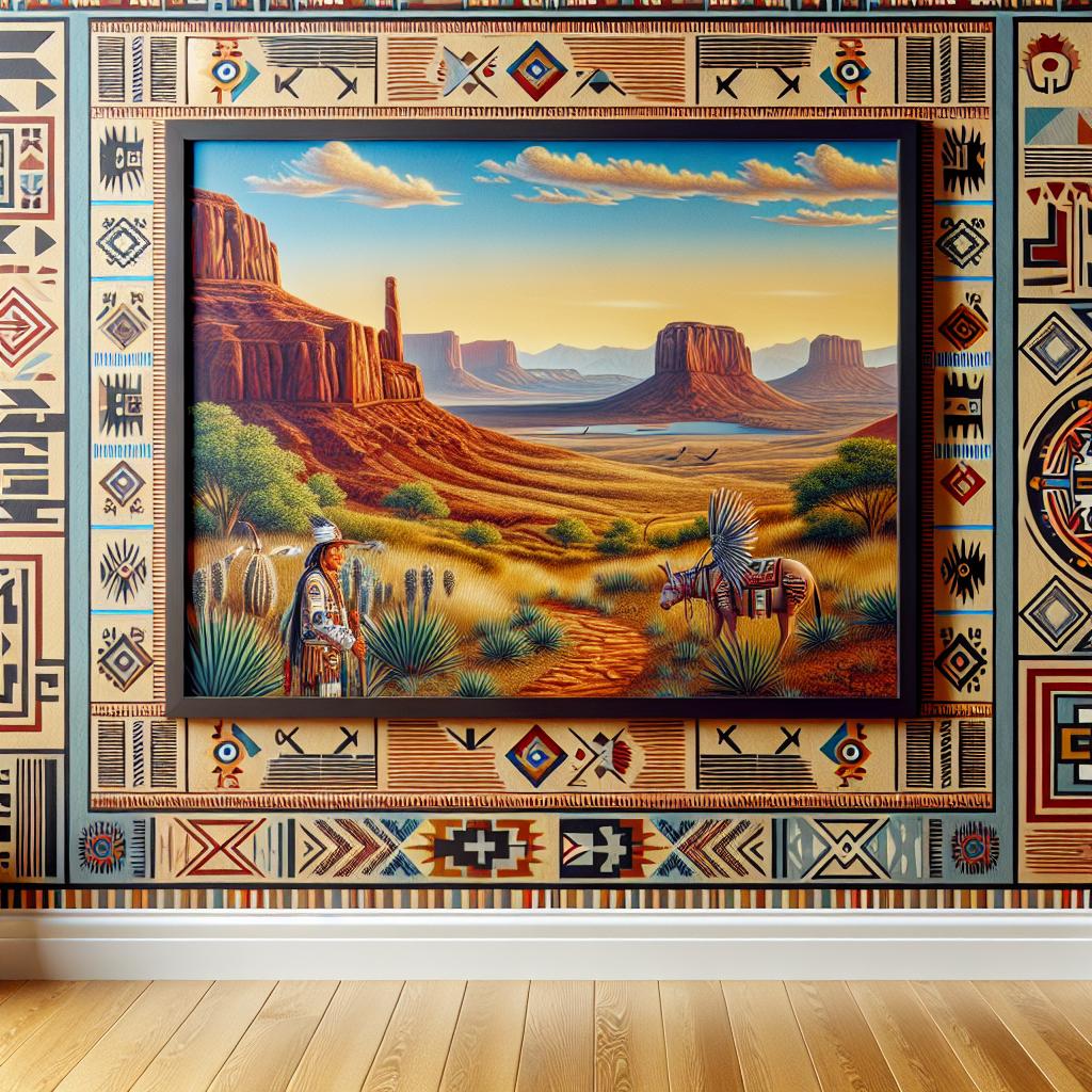 1 Indigenous symbols in modern wall decoration.jpg: Southwest USA Shopping