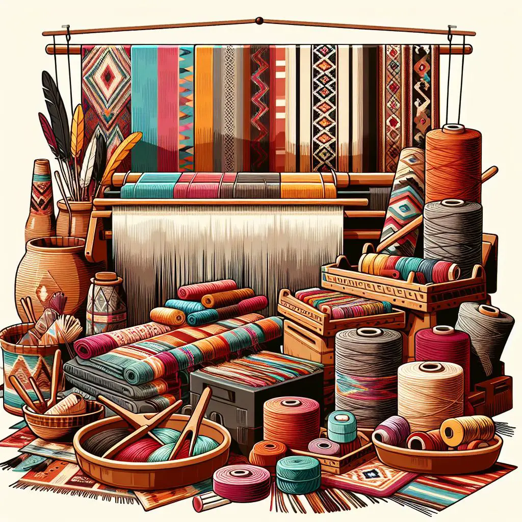 Traditional rug weaving materials in the Southwest.jpg: Southwest USA Shopping